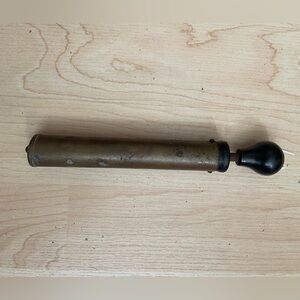 Antique 7” Brass Lamp Air Hand Pump